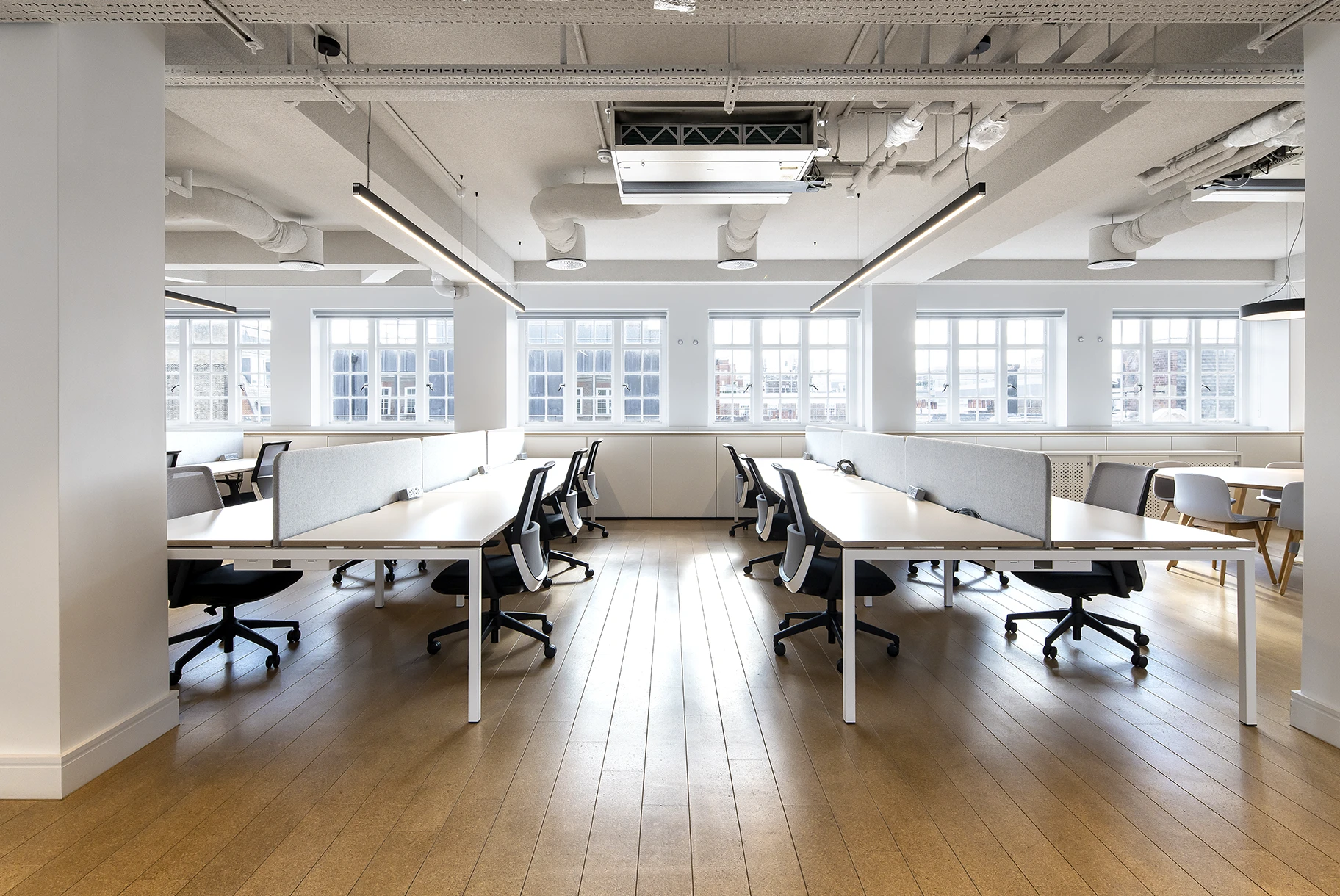 4th floor open plan workstations - CAT A+ fit out